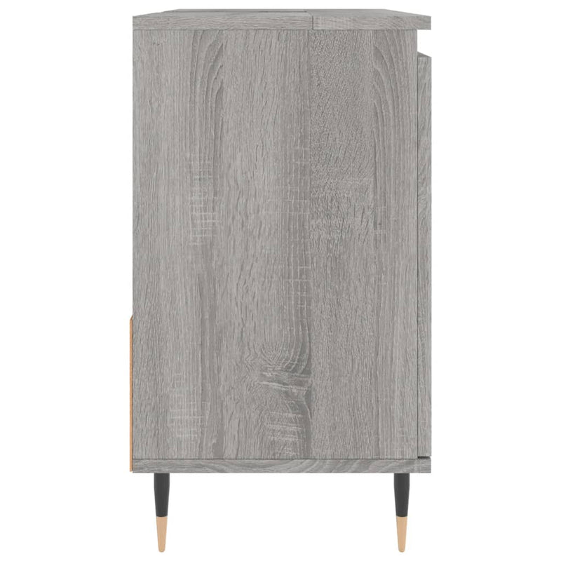 vidaXL szürke sonoma színű szerelt fa fürdőszobaszekrény 65x33x60 cm