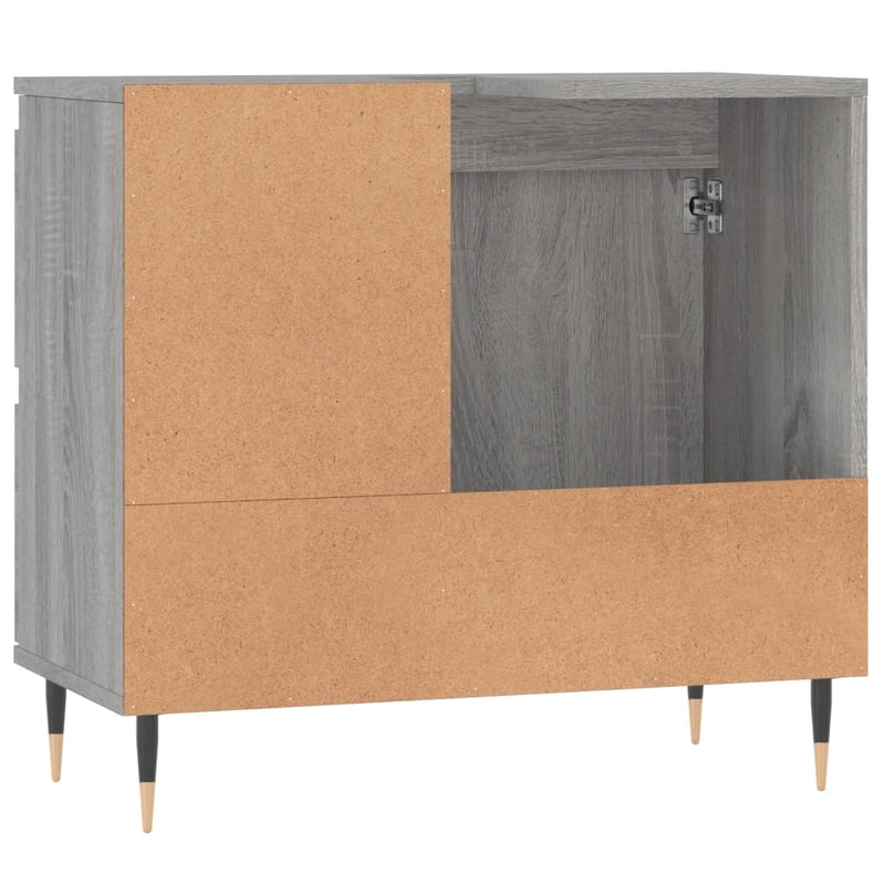 vidaXL szürke sonoma színű szerelt fa fürdőszobaszekrény 65x33x60 cm