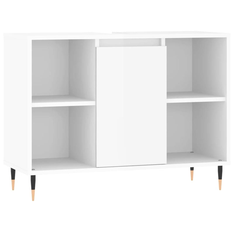 vidaXL magasfényű fehér szerelt fa fürdőszobaszekrény 80 x 33 x 60 cm