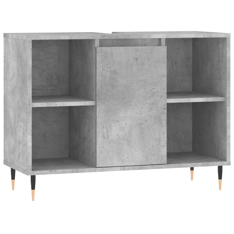 vidaXL betonszürke szerelt fa fürdőszobaszekrény 80 x 33 x 60 cm