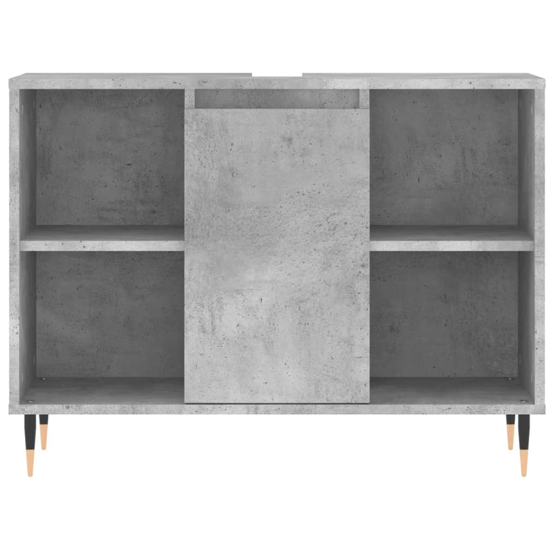 vidaXL betonszürke szerelt fa fürdőszobaszekrény 80 x 33 x 60 cm