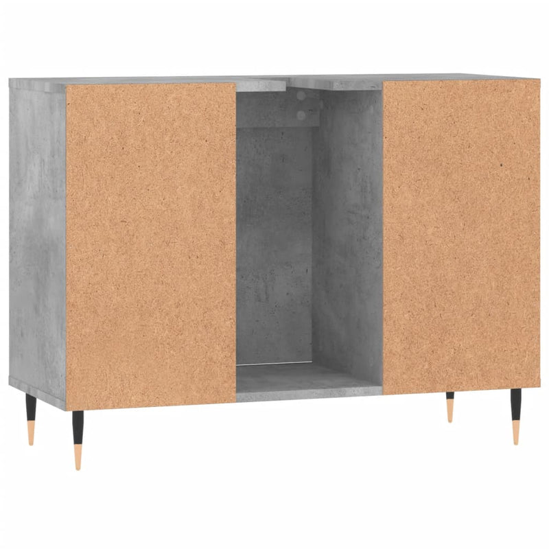 vidaXL betonszürke szerelt fa fürdőszobaszekrény 80 x 33 x 60 cm