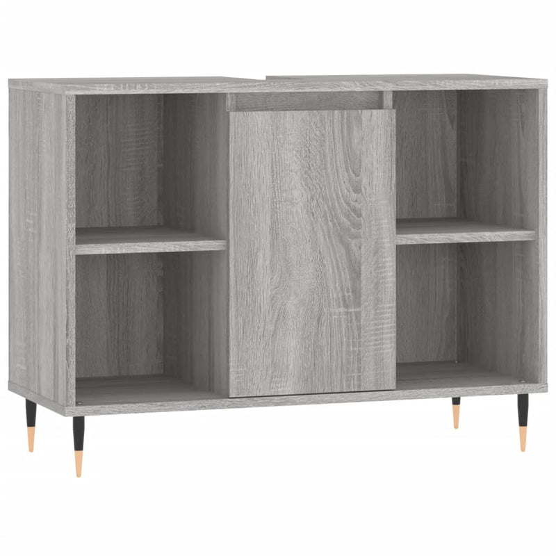 vidaXL szürke sonoma színű szerelt fa mosdószekrény 80 x 33 x 60 cm