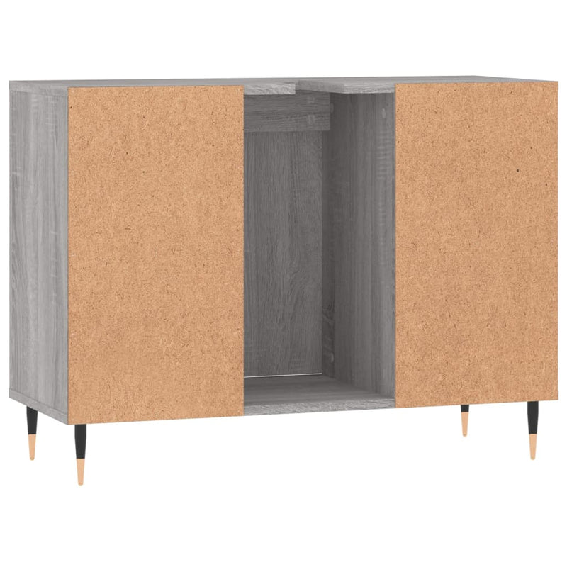 vidaXL szürke sonoma színű szerelt fa mosdószekrény 80 x 33 x 60 cm
