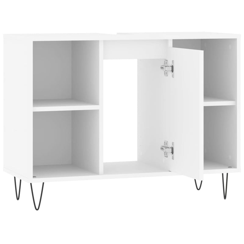 vidaXL fehér szerelt fa mosdószekrény 80 x 33 x 60 cm