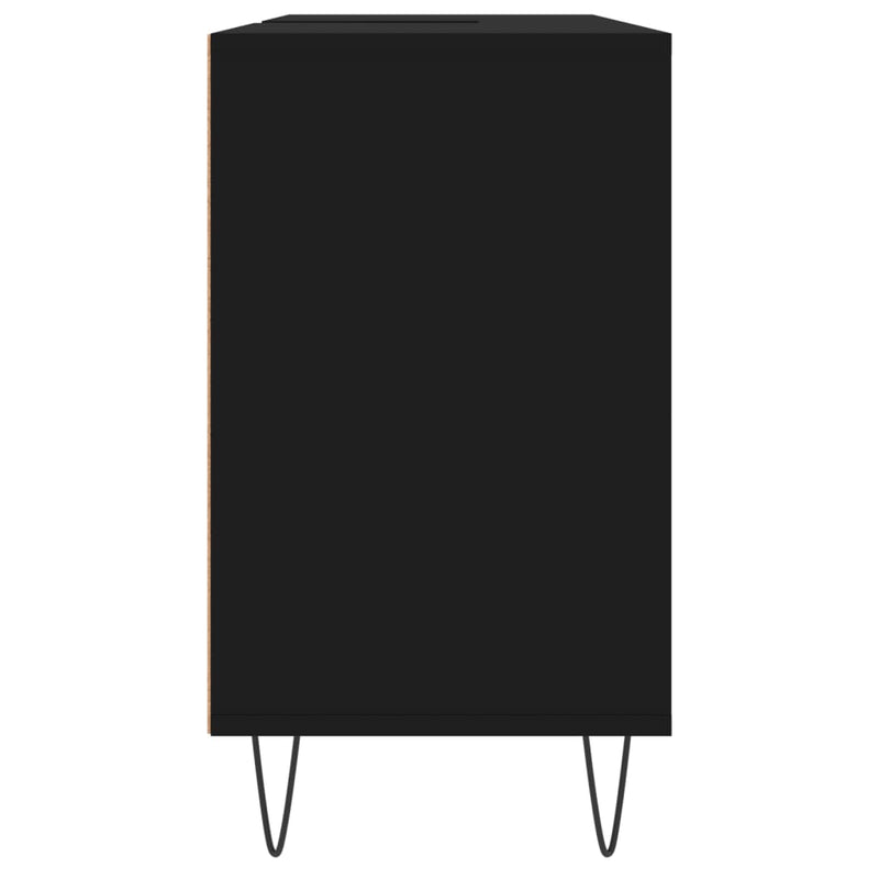 vidaXL fekete szerelt fa mosdószekrény 80 x 33 x 60 cm