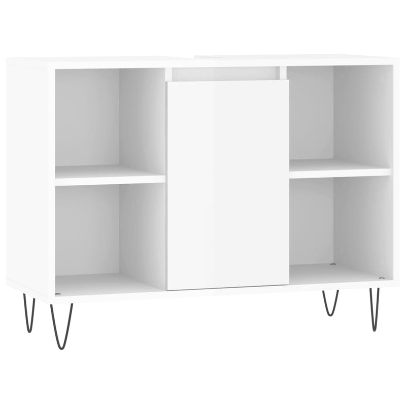 vidaXL magasfényű fehér szerelt fa fürdőszobaszekrény 80 x 33 x 60 cm
