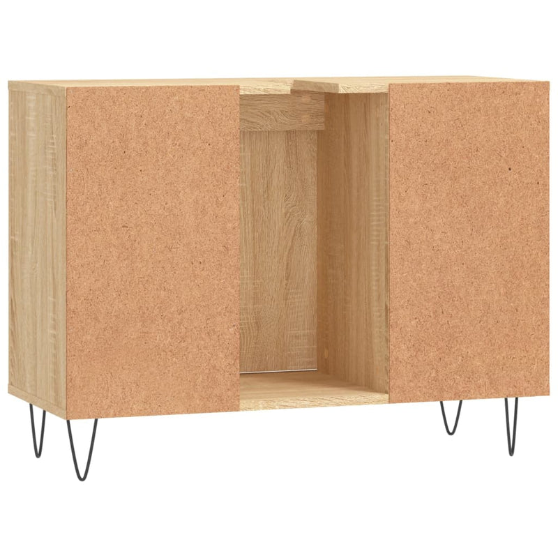 vidaXL sonoma tölgy színű szerelt fa mosdószekrény 80 x 33 x 60 cm