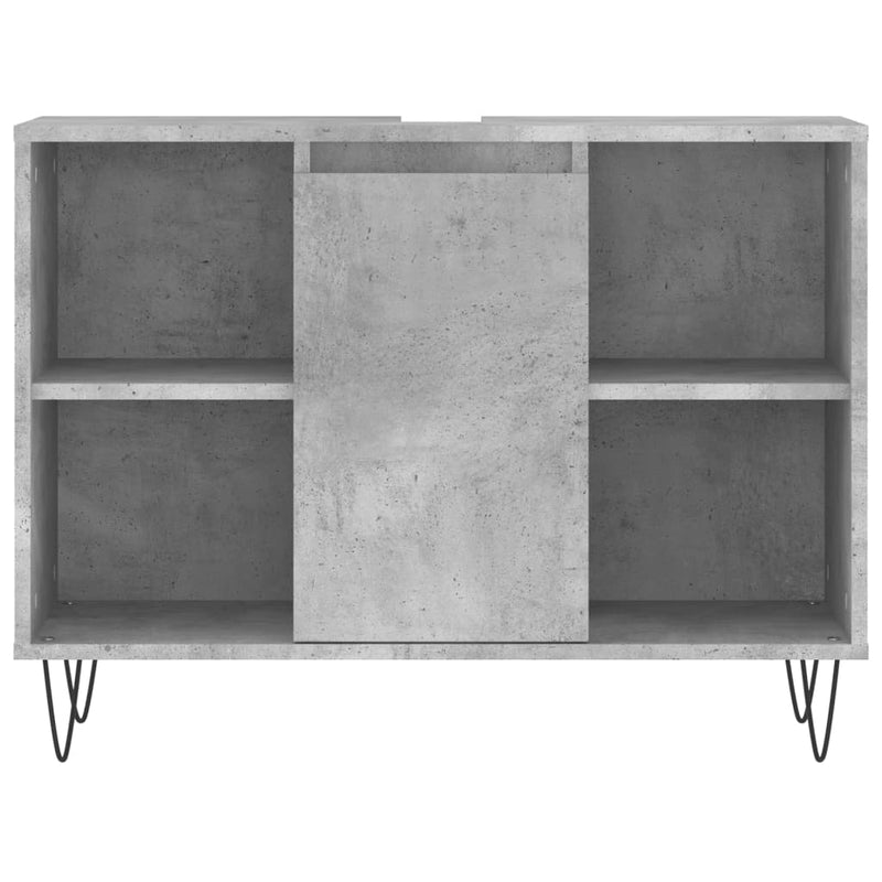 vidaXL betonszürke szerelt fa fürdőszobaszekrény 80 x 33 x 60 cm