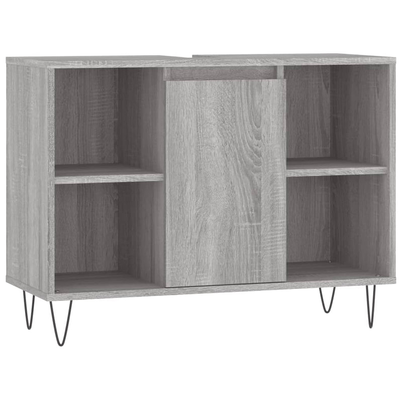 vidaXL szürke sonoma színű szerelt fa mosdószekrény 80 x 33 x 60 cm