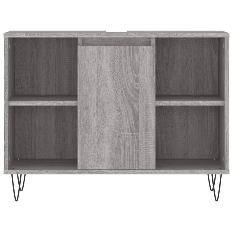 vidaXL szürke sonoma színű szerelt fa mosdószekrény 80 x 33 x 60 cm