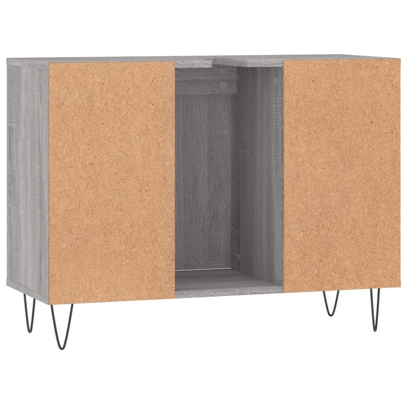 vidaXL szürke sonoma színű szerelt fa mosdószekrény 80 x 33 x 60 cm