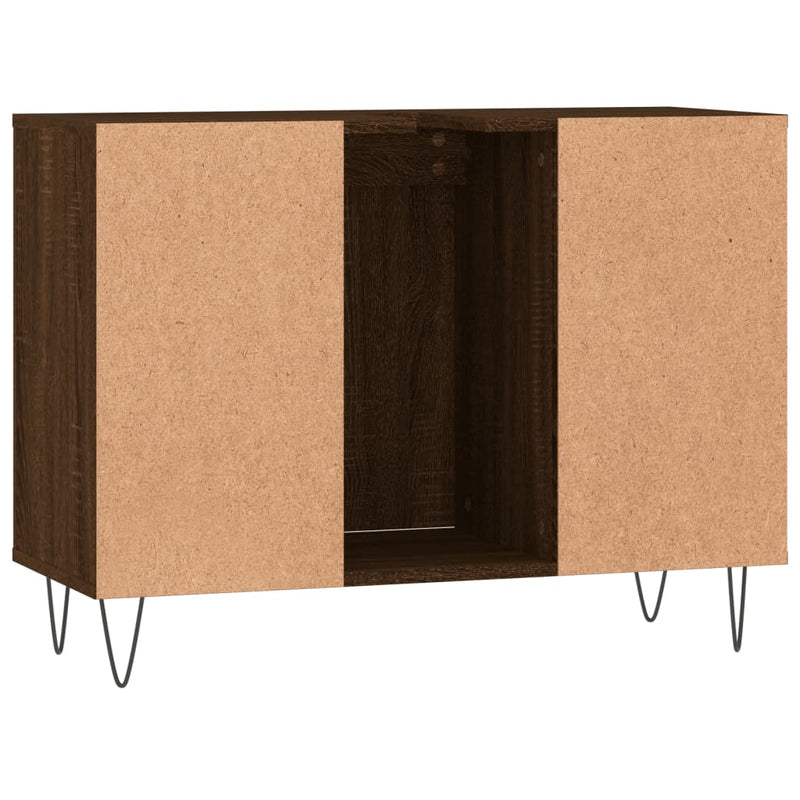 vidaXL barna tölgyszínű szerelt fa mosdószekrény 80 x 33 x 60 cm
