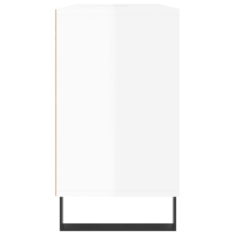 vidaXL magasfényű fehér szerelt fa fürdőszobaszekrény 80 x 33 x 60 cm