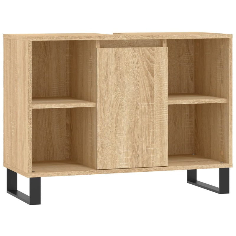 vidaXL sonoma tölgy színű szerelt fa mosdószekrény 80 x 33 x 60 cm
