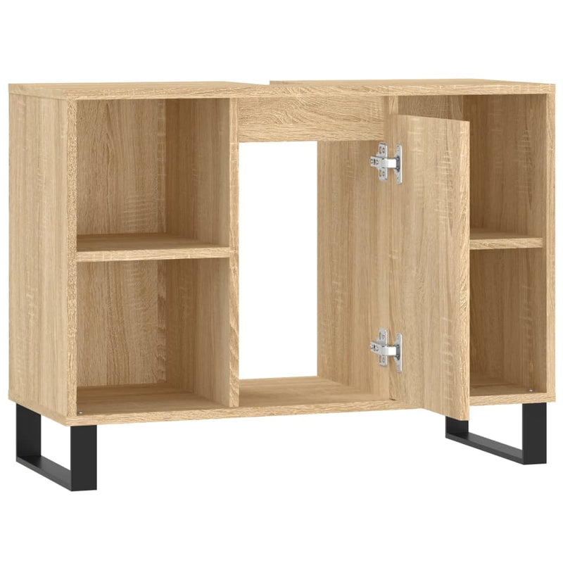 vidaXL sonoma tölgy színű szerelt fa mosdószekrény 80 x 33 x 60 cm
