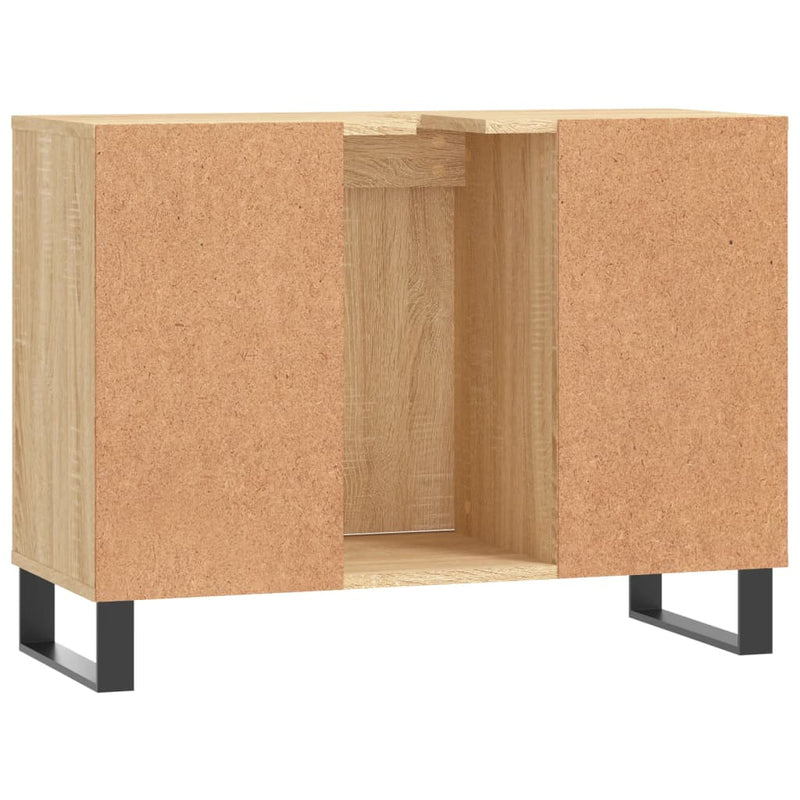vidaXL sonoma tölgy színű szerelt fa mosdószekrény 80 x 33 x 60 cm