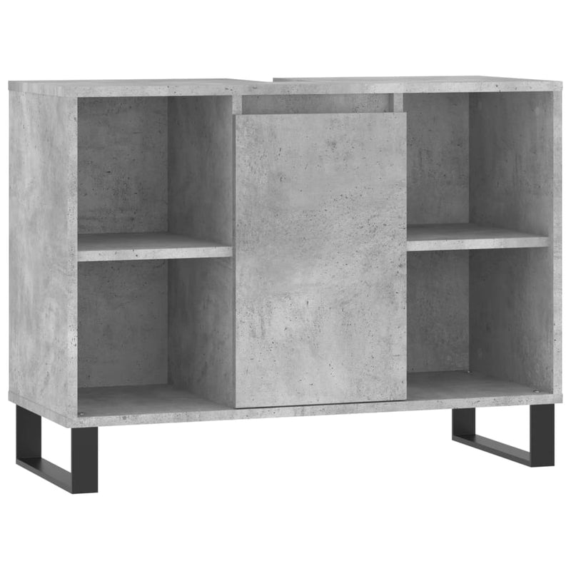 vidaXL betonszürke szerelt fa fürdőszobaszekrény 80 x 33 x 60 cm