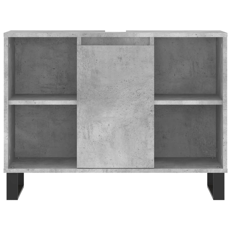 vidaXL betonszürke szerelt fa fürdőszobaszekrény 80 x 33 x 60 cm
