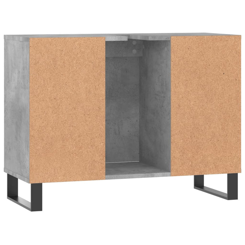 vidaXL betonszürke szerelt fa fürdőszobaszekrény 80 x 33 x 60 cm
