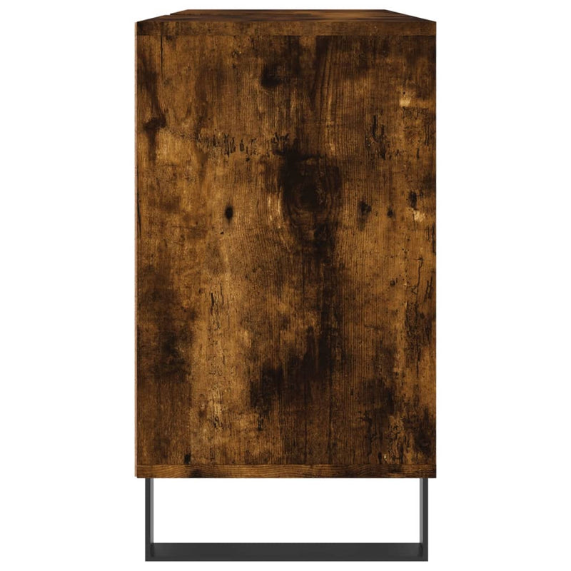vidaXL füstös tölgy színű szerelt fa fürdőszobaszekrény 80x33x60 cm