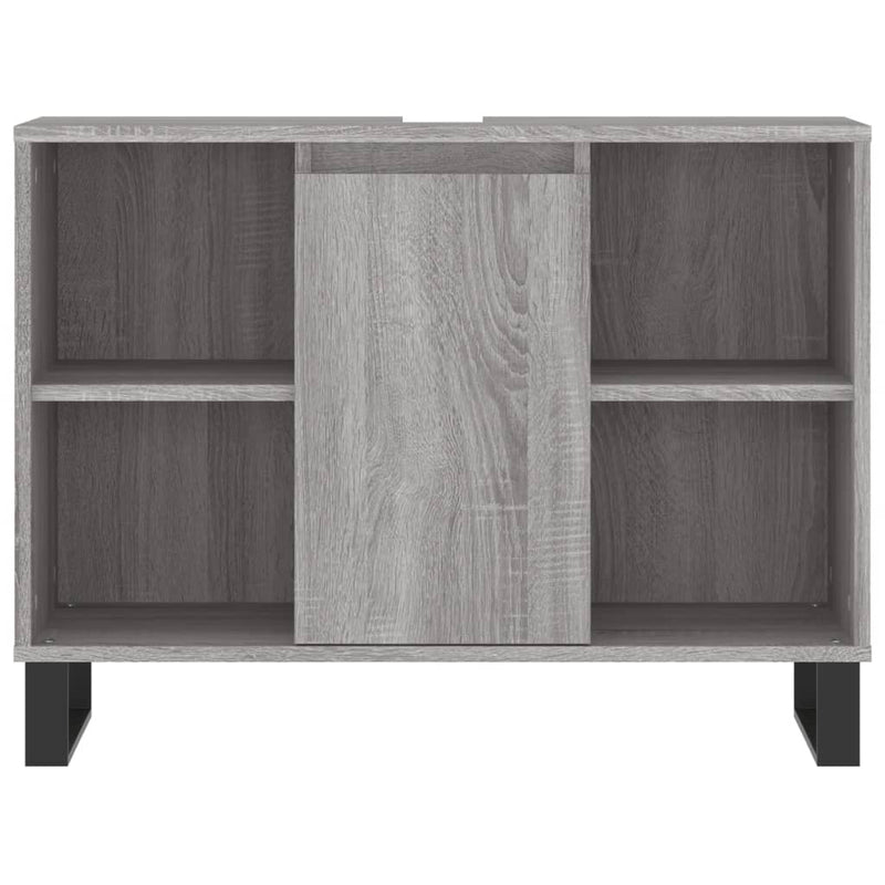 vidaXL szürke sonoma színű szerelt fa mosdószekrény 80 x 33 x 60 cm