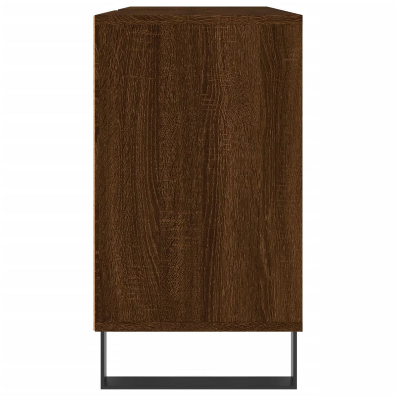 vidaXL barna tölgyszínű szerelt fa mosdószekrény 80 x 33 x 60 cm
