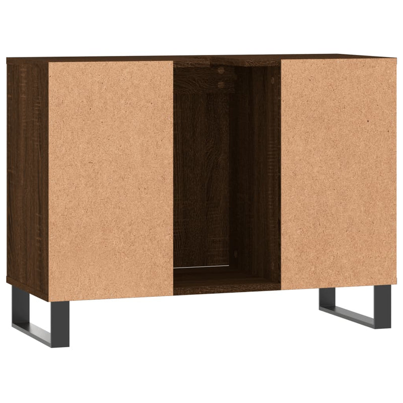 vidaXL barna tölgyszínű szerelt fa mosdószekrény 80 x 33 x 60 cm