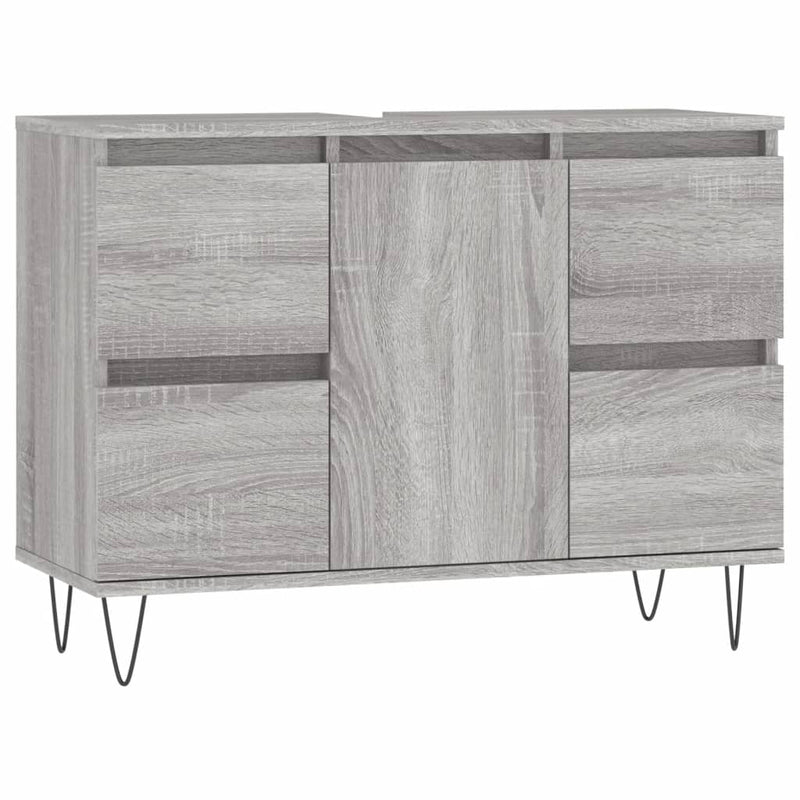 vidaXL szürke sonoma színű szerelt fa mosdószekrény 80 x 33 x 60 cm