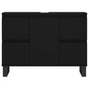 vidaXL fekete szerelt fa mosdószekrény 80 x 33 x 60 cm