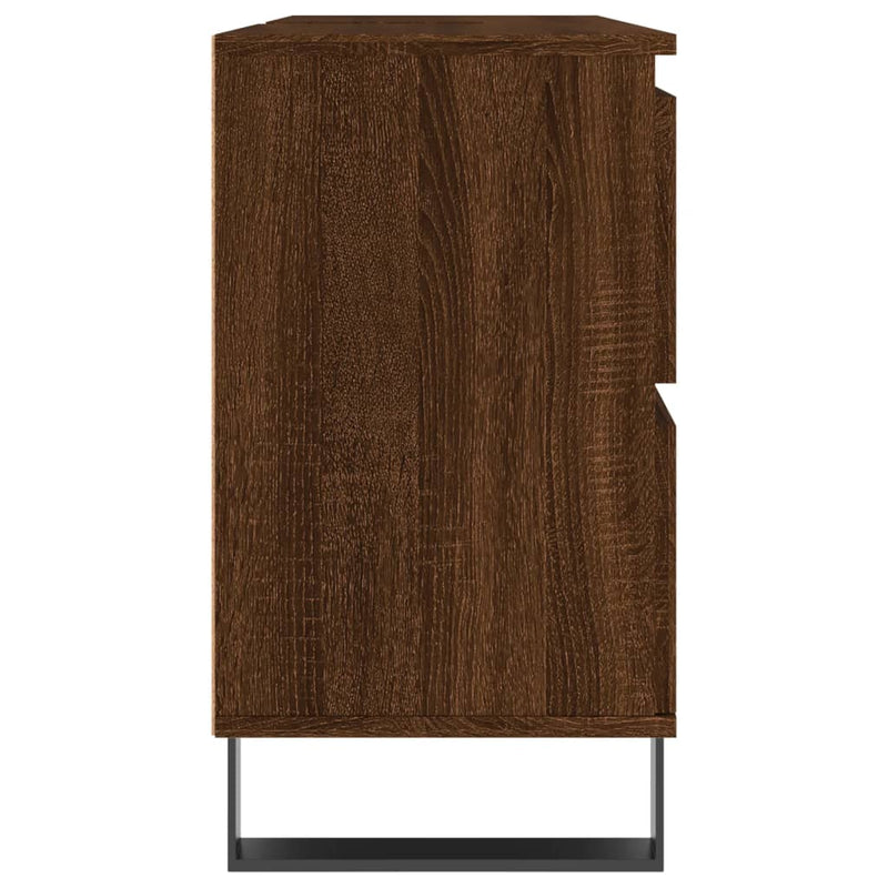 vidaXL barna tölgyszínű szerelt fa mosdószekrény 80 x 33 x 60 cm