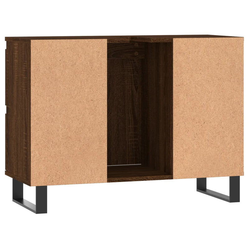 vidaXL barna tölgyszínű szerelt fa mosdószekrény 80 x 33 x 60 cm