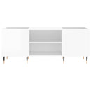 vidaXL magasfényű fehér szerelt fa hanglemezszekrény 121x38x48 cm