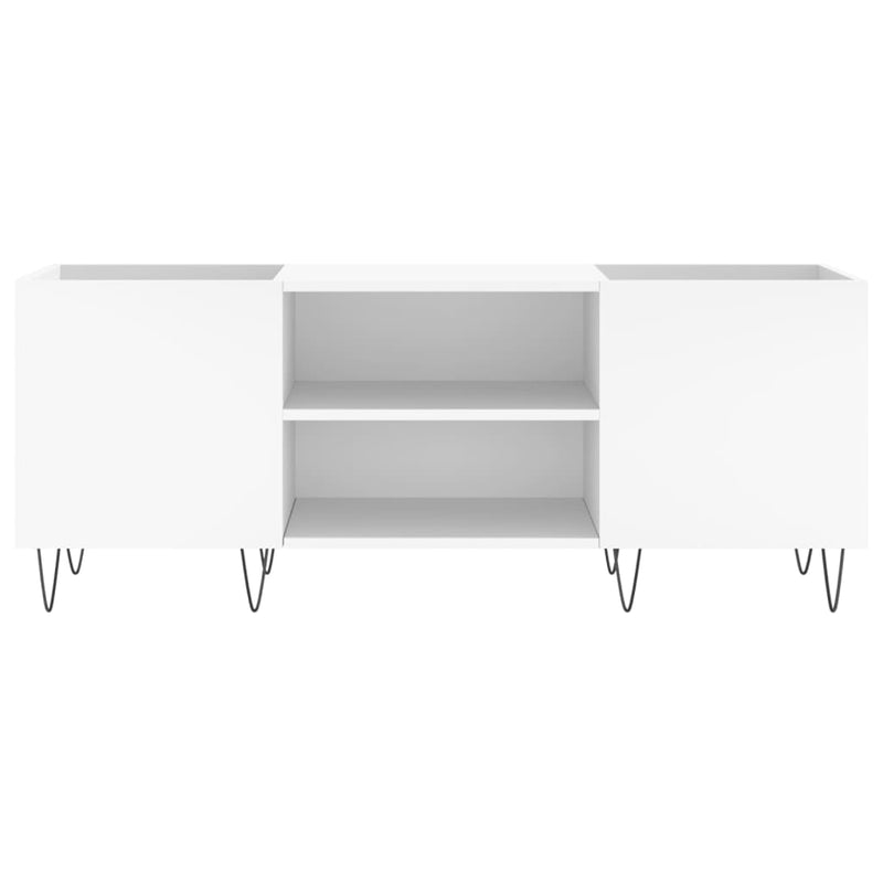 vidaXL fehér szerelt fa hanglemezszekrény 121x38x48 cm