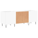 vidaXL fehér szerelt fa hanglemezszekrény 121x38x48 cm