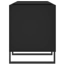 vidaXL fekete szerelt fa hanglemezszekrény 121x38x48 cm