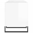 vidaXL magasfényű fehér szerelt fa hanglemezszekrény 121x38x48 cm