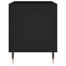 vidaXL fekete szerelt fa hanglemezszekrény 74,5x38x48 cm