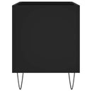 vidaXL fekete szerelt fa hanglemezszekrény 74,5x38x48 cm