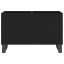 vidaXL fekete szerelt fa hanglemezszekrény 74,5x38x48 cm