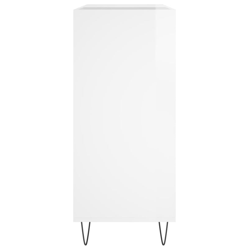 vidaXL magasfényű fehér szerelt fa hanglemezszekrény 84,5 x 38 x 89 cm