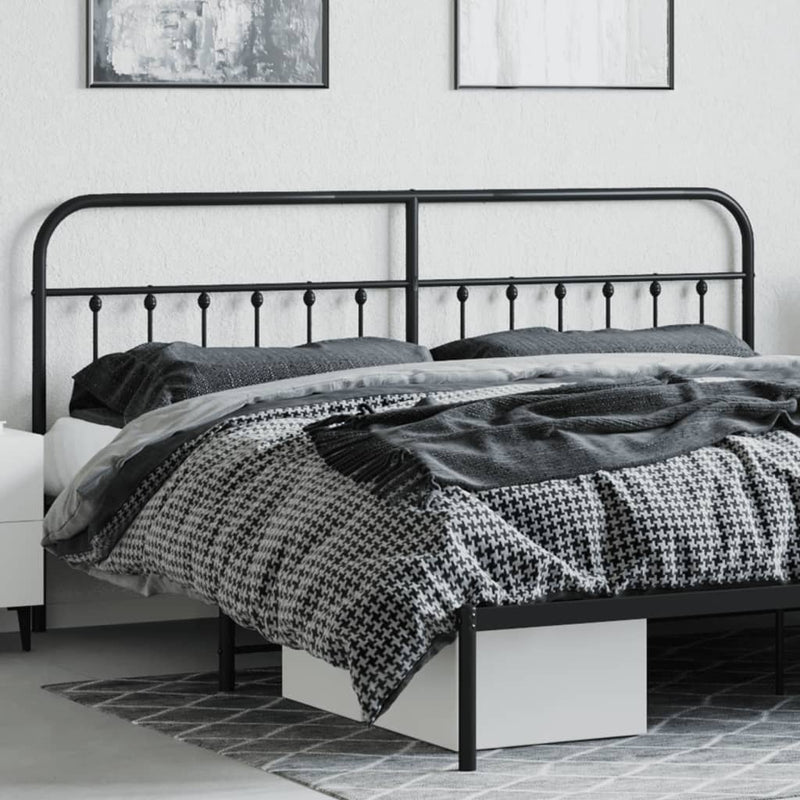 vidaXL fekete fém fejtámla 193 cm