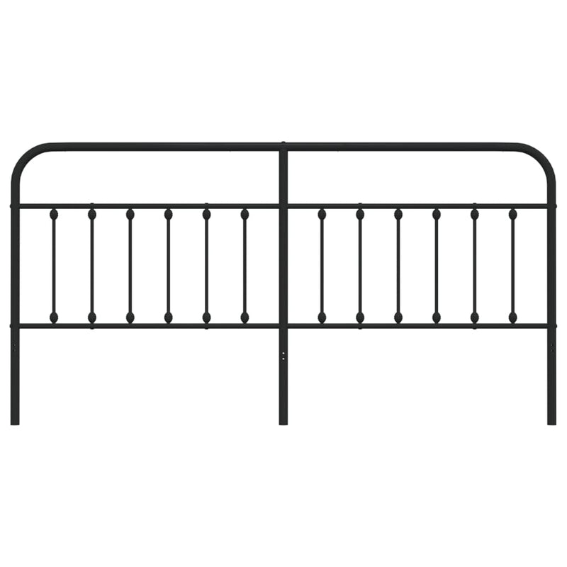 vidaXL fekete fém fejtámla 193 cm