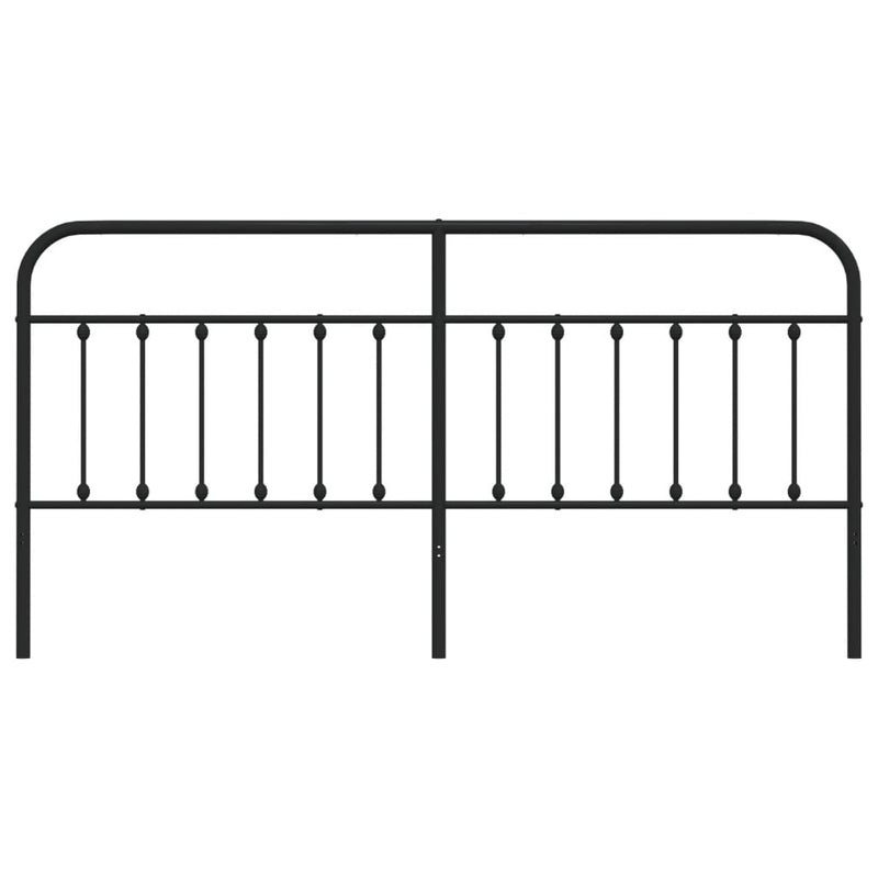 vidaXL fekete fém fejtámla 200 cm