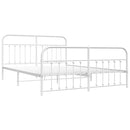 vidaXL fehér fém ágykeret fej- és lábtámlával 183 x 213 cm