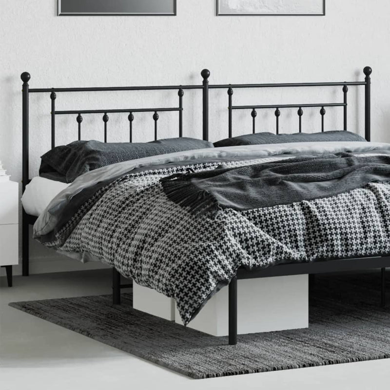 vidaXL fekete fém fejtámla 200 cm