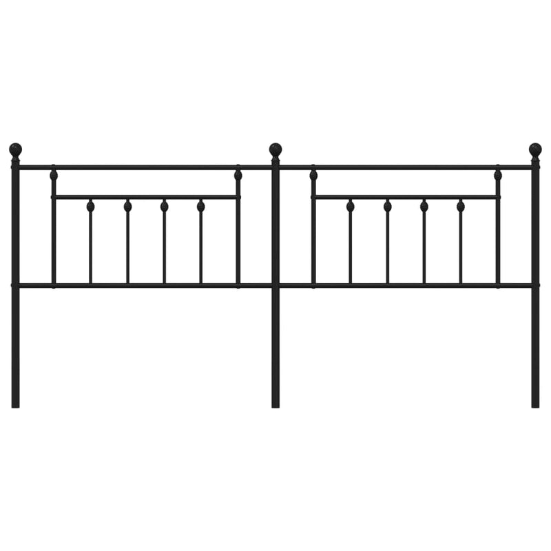 vidaXL fekete fém fejtámla 200 cm