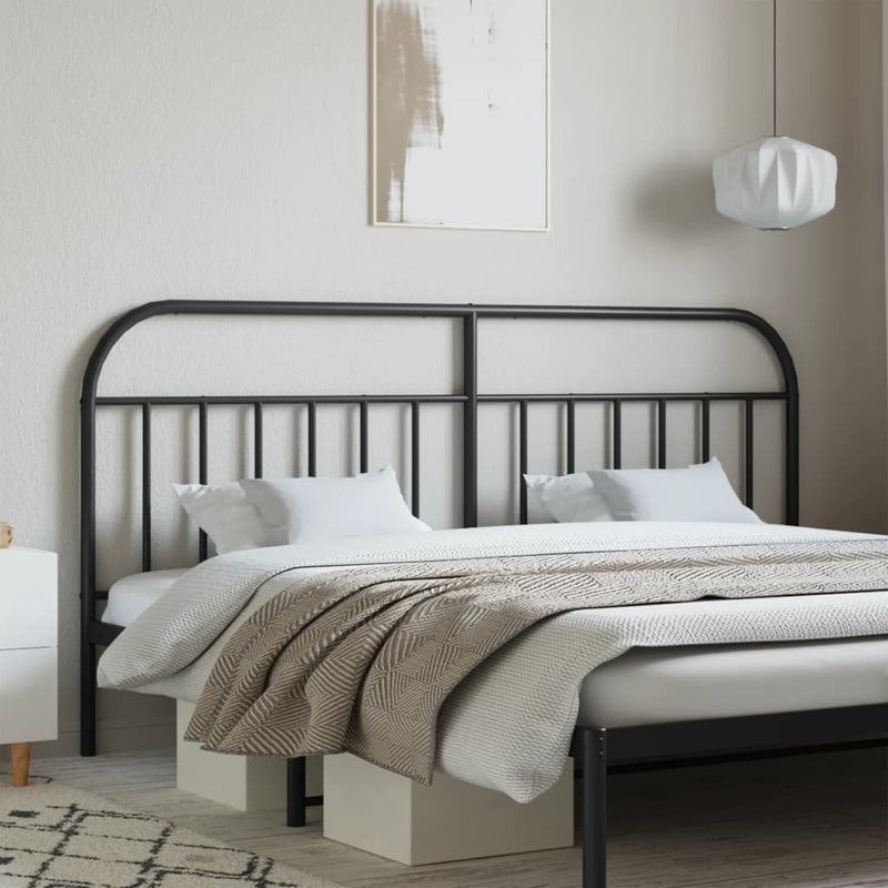 vidaXL fekete fém fejtámla 193 cm