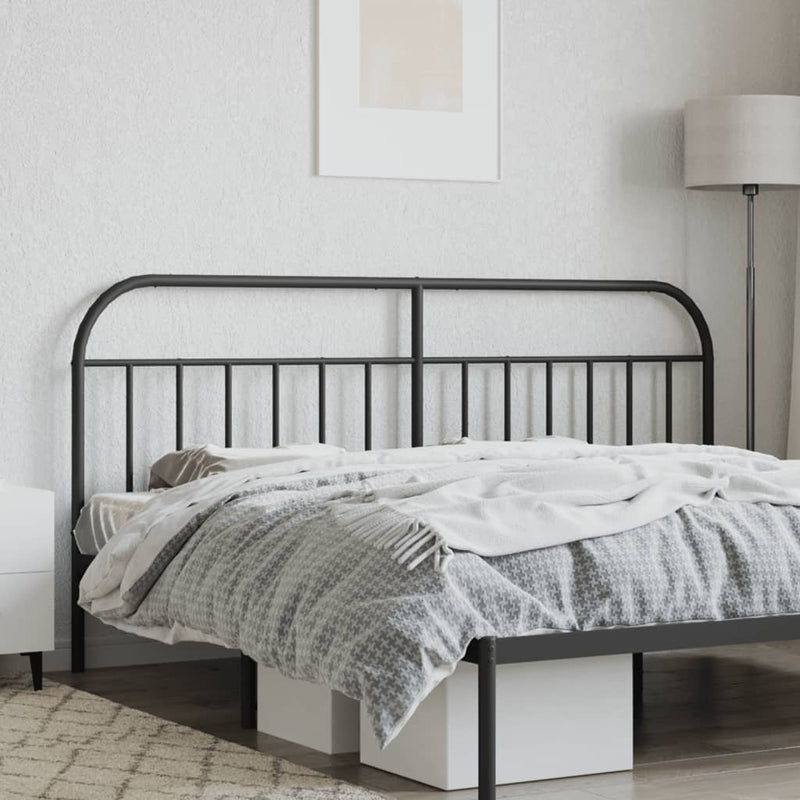 vidaXL fekete fém fejtámla 200 cm