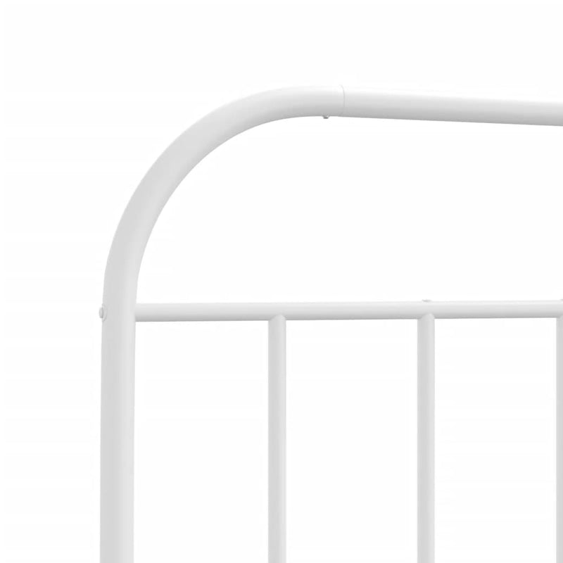 vidaXL fehér fém ágykeret fej- és lábtámlával 90 x 190 cm